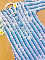 Khadi Cotton Handcrafted Chikankari Kurta Straight Fit - Teal Green