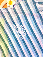 Khadi Cotton Handcrafted Chikankari Kurta Straight Fit - Teal Green - ADNEET