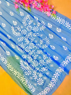 Modal Handcrafted Chikankari Kurta Nayara Cut - Chic Grey - ADNEET