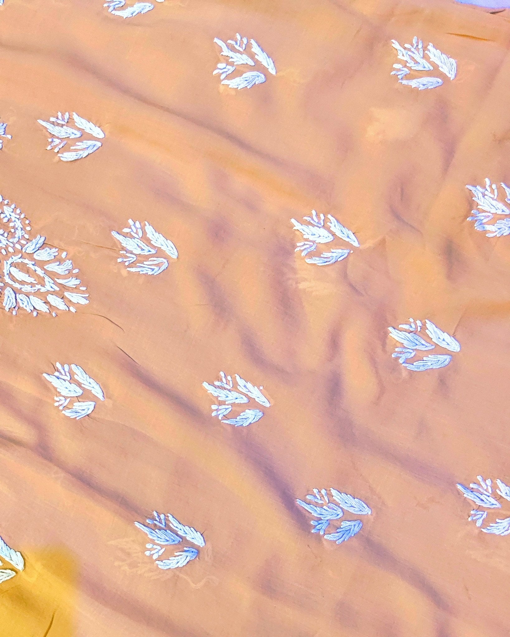 Modal Handcrafted Chikankari Short Kurta - Caramel Beige - ADNEET