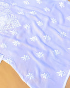 Viscose Chiffon Handcrafted Chikankari Short Kurta - Pearl White - ADNEET